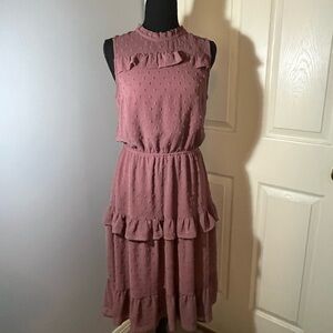 Monteau chiffon tiered dress